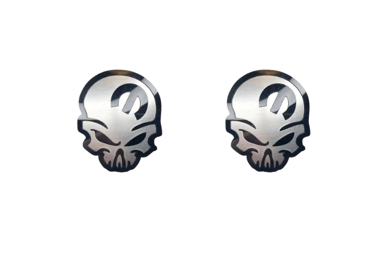 Chrysler Stainless Steel emblem for fenders with Mopar Skull logo Chrysler emblems decoinfabric