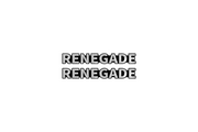 JEEP emblem for fenders with Renegade logo (Type 4) Jeep emblems decoinfabric BLACK WHITE