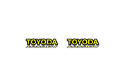 Toyota emblem for fenders with Toyoda logo Toyota emblems decoinfabric BLACK YELLOW