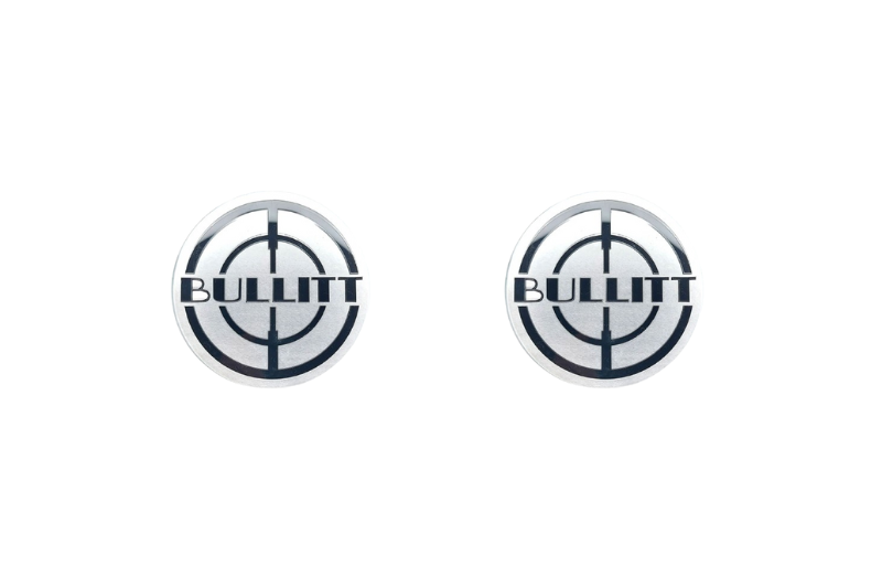 Ford Mustang stainless steel emblem for fenders with Bullitt logo (type 2)