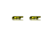 Ford emblem for fenders with GT logo (Type 3) Ford emblems decoinfabric YELLOW BLACK