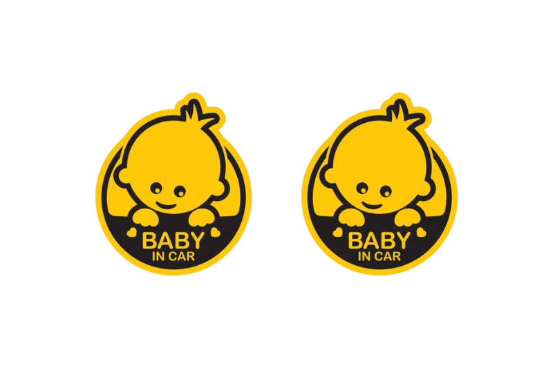 Car emblem badge for fenders with Baby on Board logo (Type 2) Custom design emblems decoinfabric
