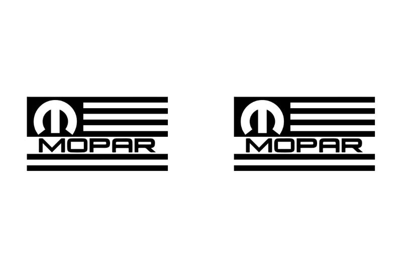 Dodge Emblem & Badges set with Mopar American Flag logo