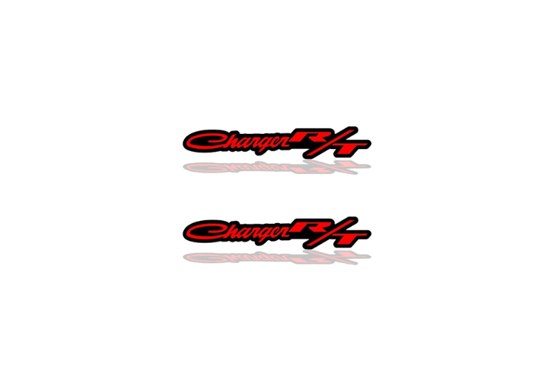 Dodge Emblem & Badges set with Charger R/T logo Dodge emblems decoinfabric BLACK RED