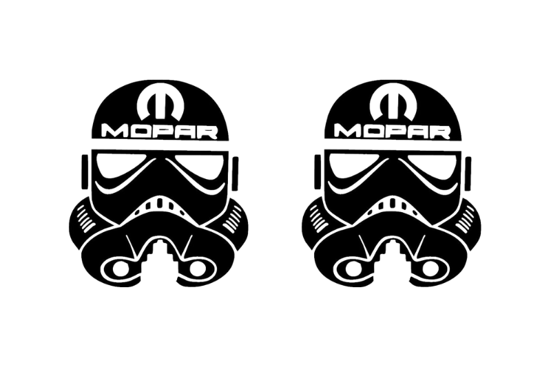 Jeep Emblem & Badges set with Storm Trooper Mopar logo Jeep emblems decoinfabric