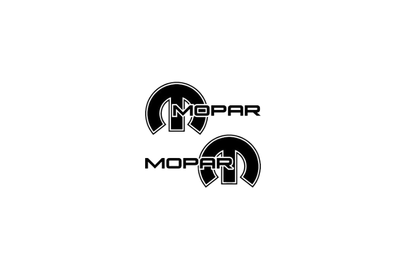 JEEP emblem for fenders with Mopar logo (type 10) Jeep emblems decoinfabric BLACK BLACK