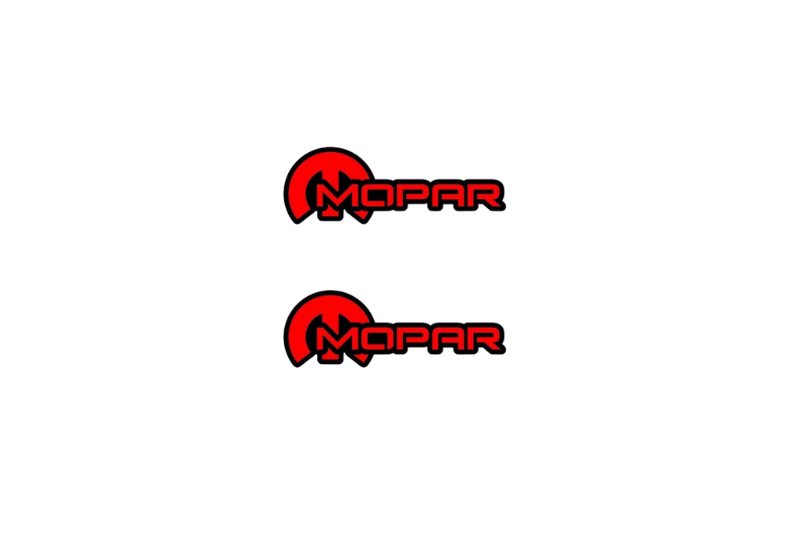 Chrysler emblem for fenders with Mopar logo (type 22) Chrysler emblems decoinfabric BLACK RED