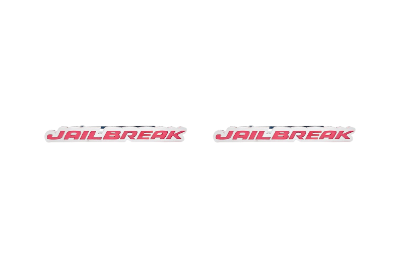 Dodge Stainless Steel Emblem & Badges set with Jailbreak logo Dodge emblems decoinfabric RED