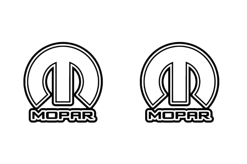 JEEP emblem for fenders with Mopar logo (type 9) Jeep emblems decoinfabric BLACK WHITE