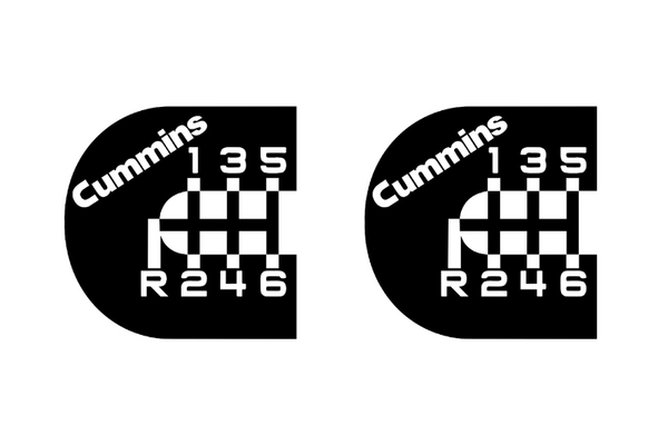 DODGE emblem for fenders with Cummins 6 Speed Manual logo
