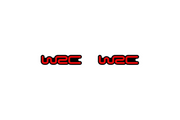 emblem (badges) for fenders with WRC logo Subaru emblems decoinfabric BLACK RED