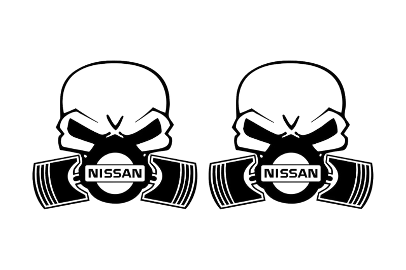 Nissan Emblem & Badges set with Nissan Gas Mask logo