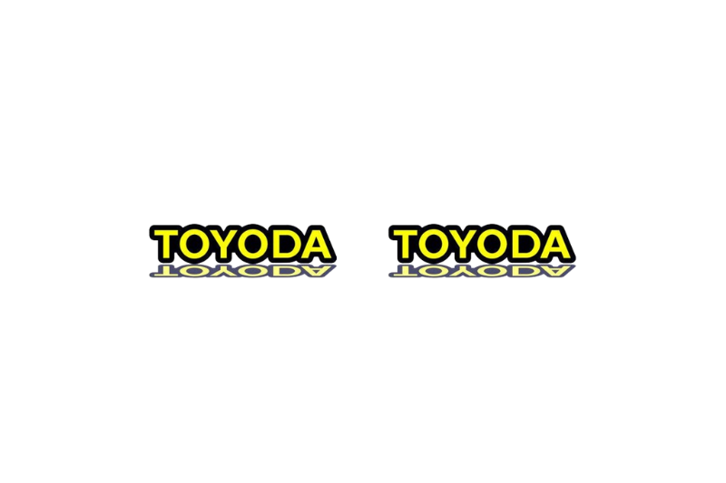 Toyota Emblem & Badges set with Toyoda logo Toyota emblems decoinfabric