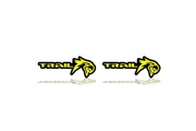 JEEP emblem for fenders with Trail + Hawk logo Jeep emblems decoinfabric BLACK YELLOW