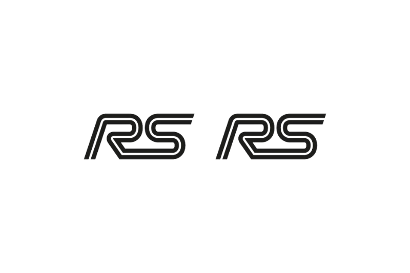Ford Emblem & Badges set with RS logo (Type 4) Ford emblems decoinfabric