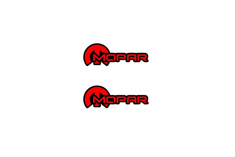 DODGE emblem for fenders with Mopar logo (type 23) Dodge emblems decoinfabric BLACK RED