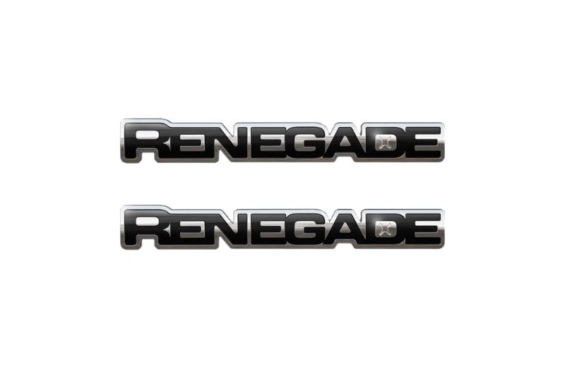 Jeep Emblem & Badges set with Renegade logo (Type 3) Jeep emblems decoinfabric