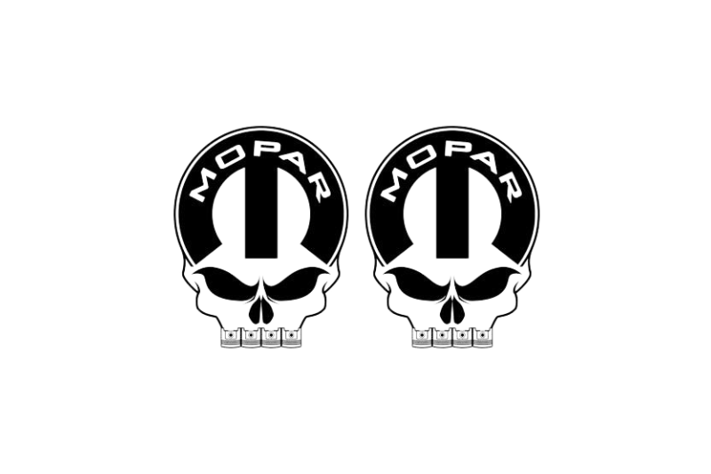 Chrysler emblem for fenders with MOPAR SKULL logo (Type 7) Chrysler emblems decoinfabric