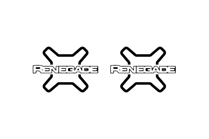 Jeep Emblem & Badges set with Renegade logo (Type 2) Jeep emblems decoinfabric