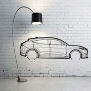 Metal Car Wall art Decor Ford Mustang Mach-E 2020+ (type SIDE) Ford Wall Art Decoin Fabric