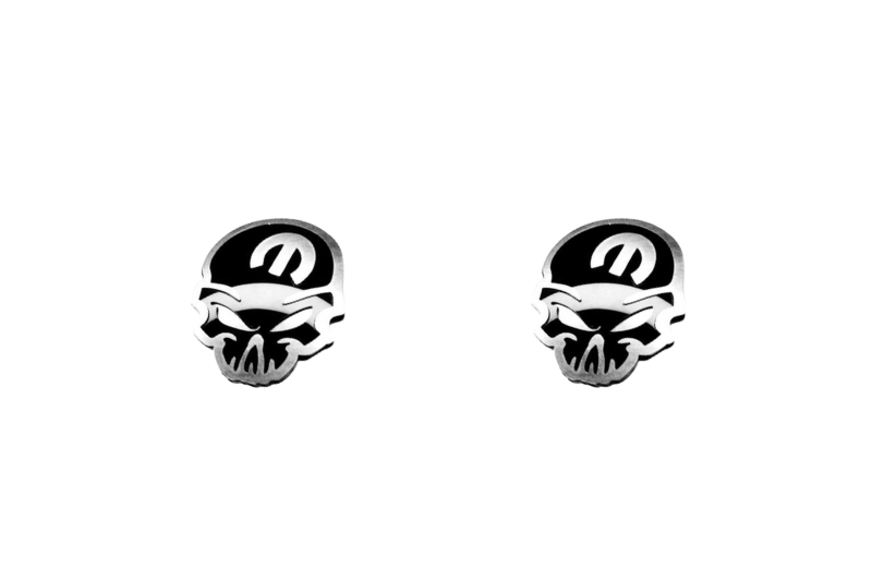 JEEP Stainless Steel emblem for fenders with Mopar Skull logo (Type 2) Jeep emblems decoinfabric