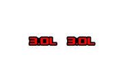 Dodge Emblem & Badges set with 3.0L logo Dodge emblems decoinfabric