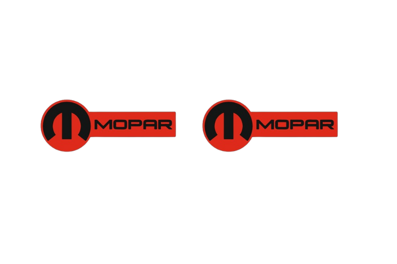 Dodge Emblem & Badges set with Mopar logo (Type 18) Dodge emblems decoinfabric RED BLACK