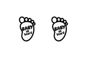 Car emblem badge for fenders with Baby on Board logo (Type 8) Custom design emblems decoinfabric