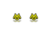 Chrysler Emblem & Badges set with Mopar logo (Type 3) Chrysler emblems decoinfabric BLACK YELLOW