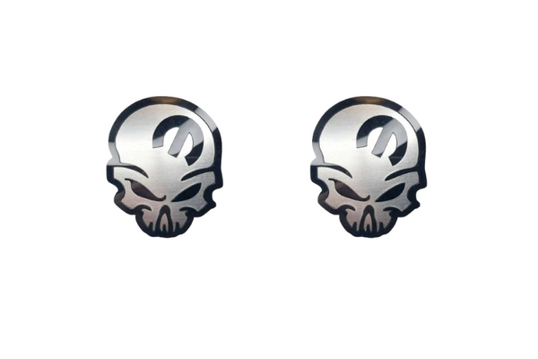 DODGE Stainless Steel emblem for fenders with Mopar Skull logo