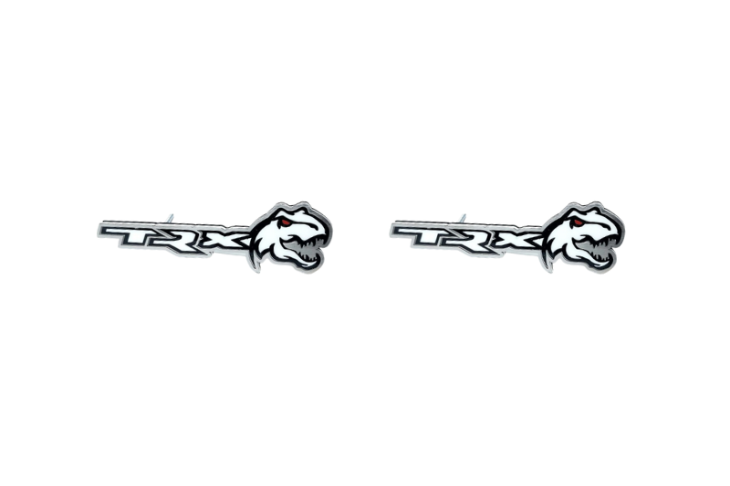 Dodge Stainless Steel Emblem & Badges set with TRX logo