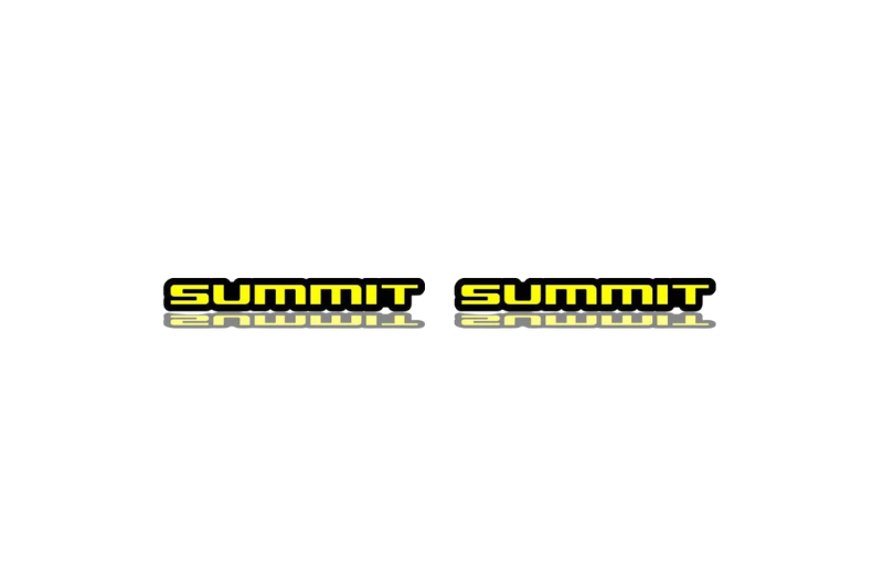 JEEP emblem for fenders with Summit logo Jeep emblems decoinfabric BLACK YELLOW