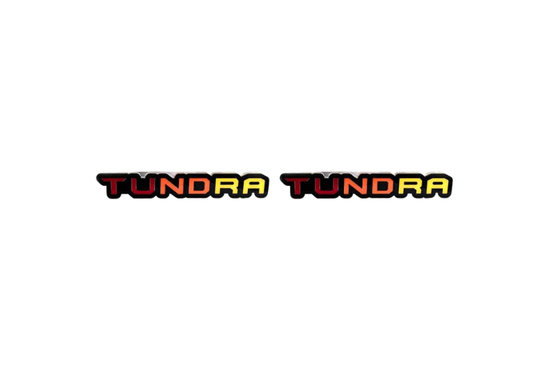 Toyota Emblem & Badges set with Tundra III logo (Tricolor) Toyota emblems decoinfabric