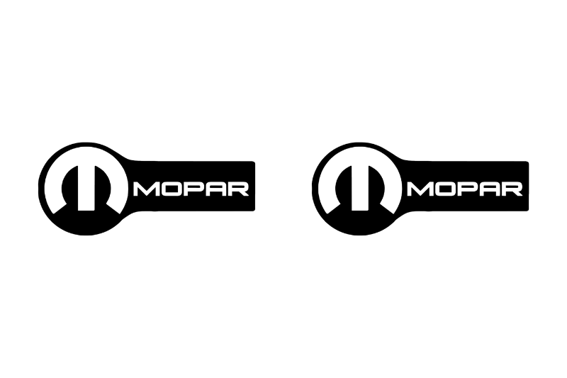 JEEP emblem for fenders with Mopar logo (type 8) Jeep emblems decoinfabric BLACK WHITE