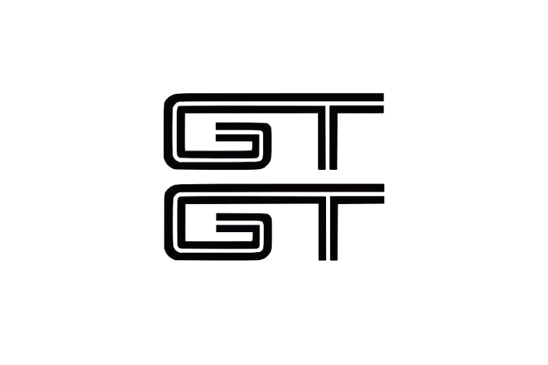 Ford Mustang Emblem & Badges set with GT logo (Type 2) Ford emblems decoinfabric
