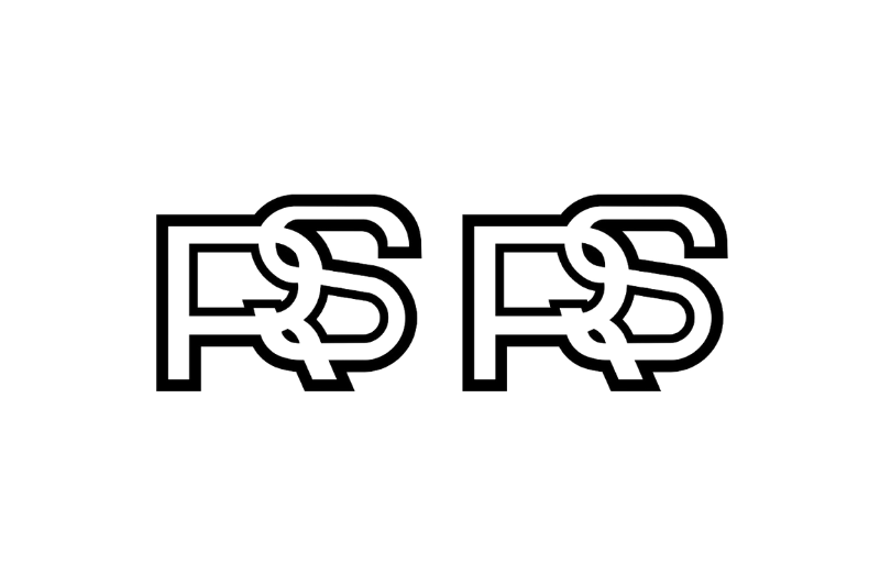 Ford Emblem & Badges set with RS logo (Type 3) Ford emblems decoinfabric