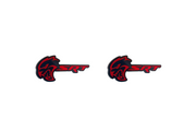 Dodge Emblem & Badges set with SRT Hellcat logo (Type 3) Dodge emblems decoinfabric BLACK RED