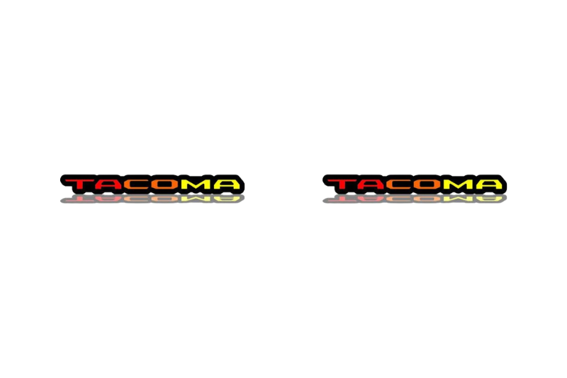 Toyota Emblem & Badges set with Tacoma III logo (Tricolor)