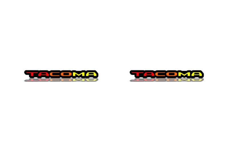 Toyota Emblem & Badges set with Tacoma III logo (Tricolor) Toyota emblems decoinfabric