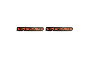 JEEP emblem for fenders with Supercharged logo Jeep emblems decoinfabric BLACK ORANGE