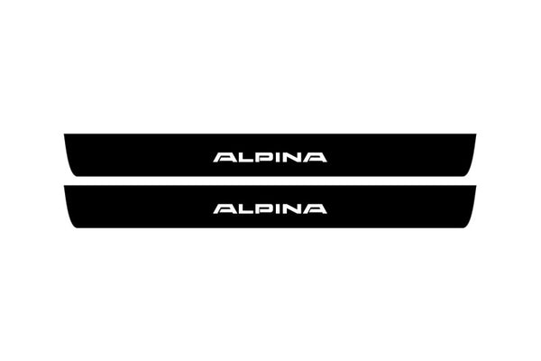 BMW 5 F10 2009-2017 Led Door Sill Pro With Logo Alpina (Premium Painting)