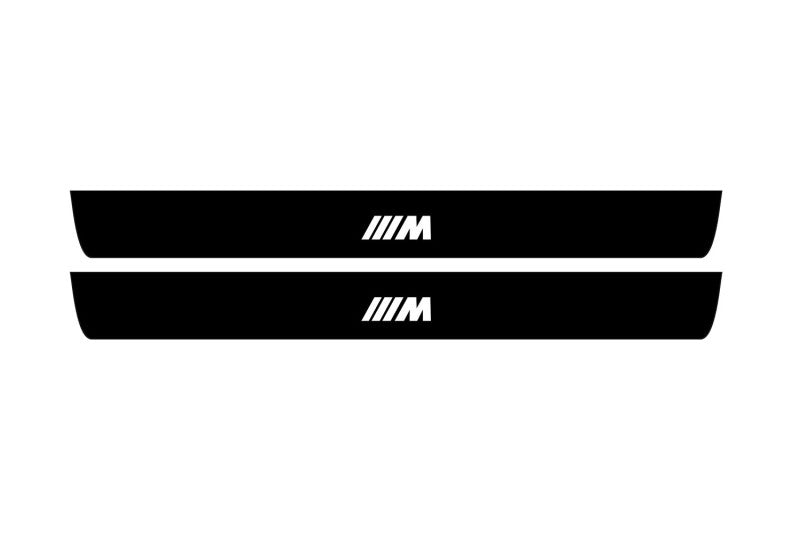 BMW 5 F10 2009-2017 Led Door Sill Pro With Logo ///M (Premium Painting) BMW Led Door Sills PRO opdesign