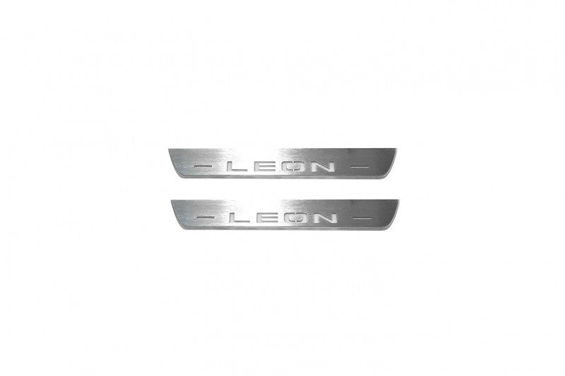 Seat Leon III 2013-2020 Auto Door Sill Plates With Logo Leon