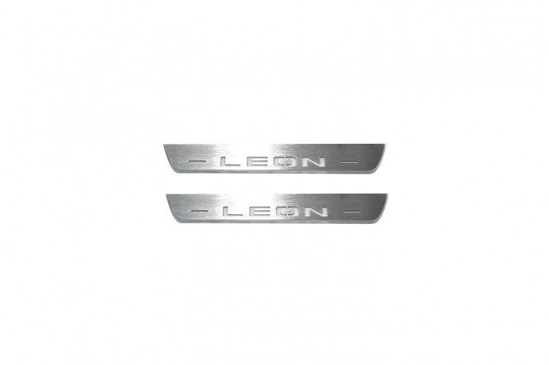 Seat Leon III 2013-2020 Auto Door Sill Plates With Logo Leon Seat Led Door Sills opdesign