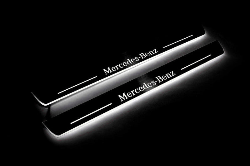 Mercedes GLE I W166 2015-2019 LED Car Door Sill With Logo Mercedes-Benz