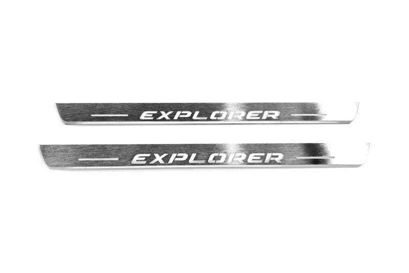Ford Explorer V 2011-2019 Car Door Sill With Logo Explorer Ford Led Door Sills opdesign
