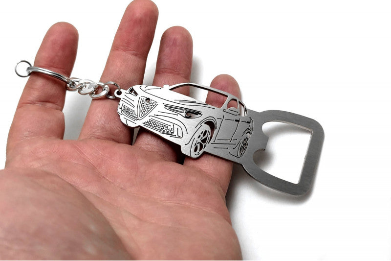 Keychain Bottle Opener for Alfa Romeo Stelvio 2016+ Keychains opdesign