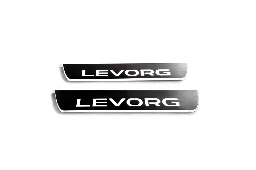 Subaru Levorg I 2014-2020 LED Door Sills With Logo Levorg Subaru Led Door Sills opdesign