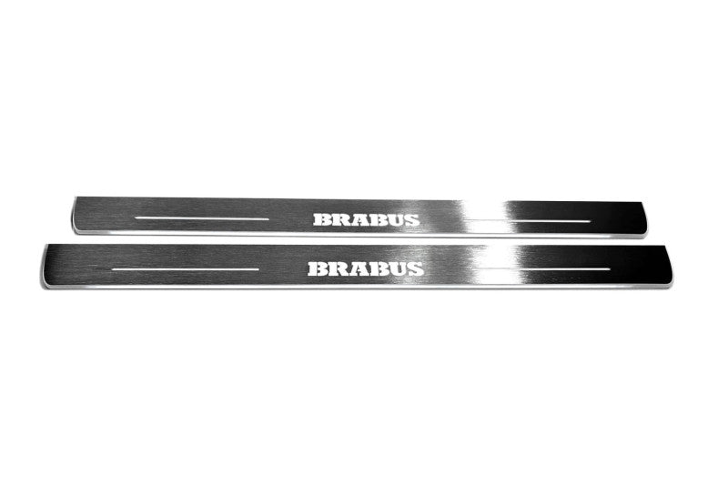 Mercedes CLS-Class II (C218) 2010-2018 Auto Door Sill Plates With Logo Brabus Mercedes Led Door Sills opdesign