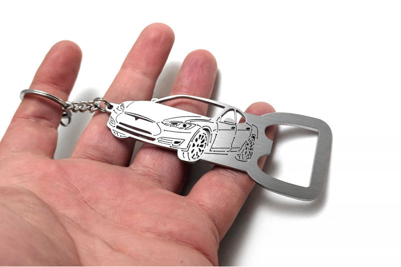 Keychain Bottle Opener for Tesla Model S 2012+ Keychains opdesign